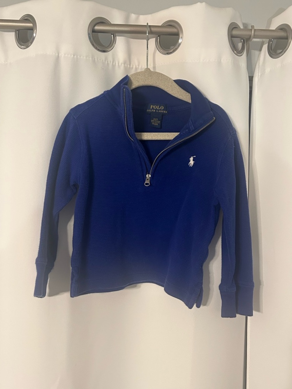 Polo by Ralph Lauren Boys' Blue Quarter-Zip Hoodie Pullover